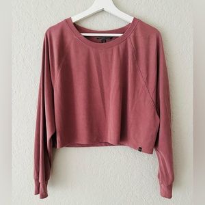 Victoria's Secret VS Pink Mauve Ribbed Top Long Sleeve Top Size M